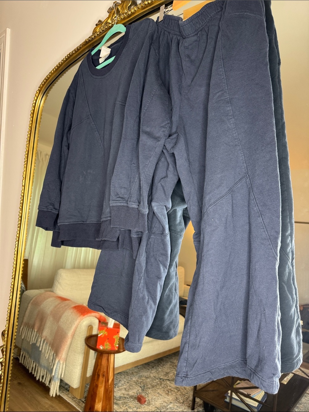 Women’s Navy Blue sweat set Set - Soft Cotton loungewear